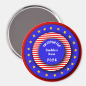 Rood Wit Blauw Politieke Magneet (Voorkant / Achterkant)