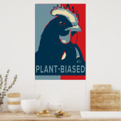 Rood Wit Blauw Pop Art Kip Poster Plant-biased (Keuken)