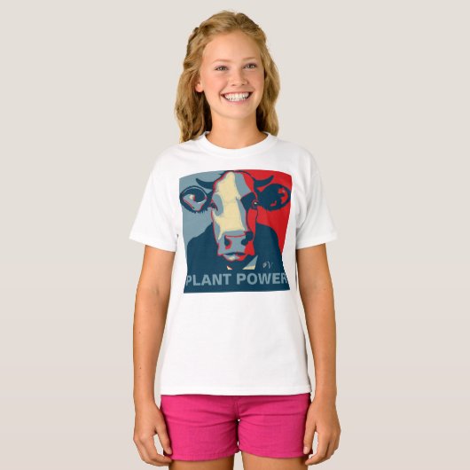  Rood Wit Blauw Pop Art Koe Tshirt (Voorkant volledig)