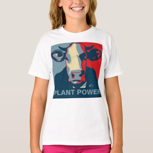 Rood Wit Blauw Pop Art Koe Tshirt (Voorkant)