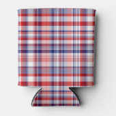 Rood, wit, blauw preppy Madras Pset Blikjeskoeler (Voorkant)