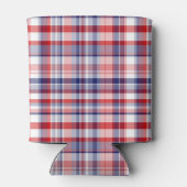 Rood, wit, blauw preppy Madras Pset Blikjeskoeler (Achterkant)