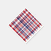 Rood, wit, blauw preppy Madras Pset Servet (Hoek)