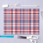 Rood, wit, blauw preppy Madras Pset Tissuepapier (Craft)