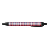 Rood, wit, blauw preppy Madras Pset Zwarte Inkt Pen (Bodem)