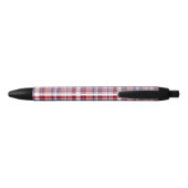 Rood, wit, blauw preppy Madras Pset Zwarte Inkt Pen (Achterkant)
