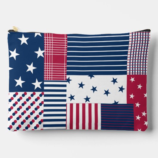 Rood, Wit & Blauw Quilt Etui (Voorkant)