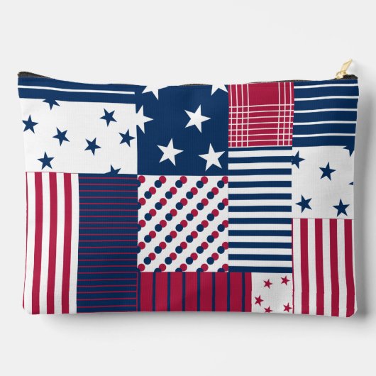 Rood, Wit & Blauw Quilt Etui (Achterkant)