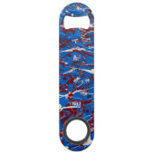 Rood Wit Blauw Roestvrij staal Fles Opener Speed Flessenopener (Achterkant)