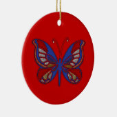 Rood wit blauw rondvliegend Ornament (Rechts)