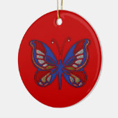 Rood wit blauw rondvliegend Ornament (Links)