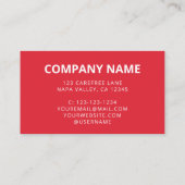 Rood Wit Blauw Scannable QR Code Logo Visitekaartje (Achterkant)
