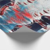 Rood, wit, blauw schaafkoppen koning, koningin, bi cadeaupapier (Hoek)