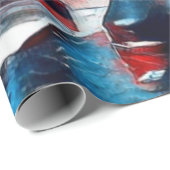 Rood, wit, blauw schaafkoppen koning, koningin, bi cadeaupapier (Rol Hoek)