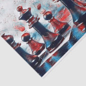 Rood, wit, blauw schaafkoppen koning, koningin, bi tissuepapier (Detail)