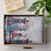 Rood, wit, blauw schaafkoppen koning, koningin, bi tissuepapier (Geschenk)