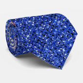 Rood Wit Blauw Sequin Effect Patriottische stropda Stropdas (Opgerold)