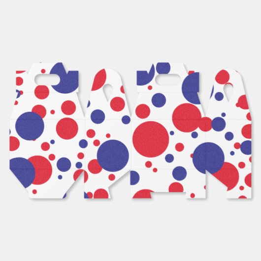 Rood Wit Blauw Shimmer Trump Enorme Party Bedankdoosjes (Ongevouwen)