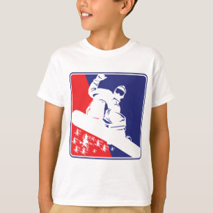 Rood-Wit-Blauw-Sneeuw-Boa T-shirt