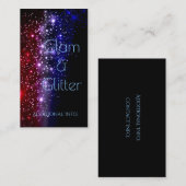 Rood Wit & Blauw Sparkle Visitekaartje 2 (Voorkant / Achterkant)