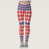 Rood, wit, blauw speldenstang leggings (Voorkant)