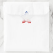 Rood Wit Blauw Spletters Ster Sticker (Tas)