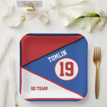 Rood, Wit & Blauw Sport Thema Papieren Bord