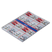 Rood Wit Blauw Sportieve Sportwagens Tiener Journa Notitieboek (Linkerzijde)