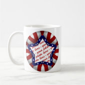 Rood wit & blauw Star Schitpeld Foto Lijst Koffiemok (Links)