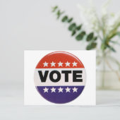 Rood Wit & Blauw Stemontwerp Briefkaart (Staand voorkant)