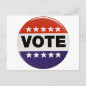 Rood Wit & Blauw Stemontwerp Briefkaart (Voorkant)