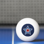 Rood, wit, blauw Ster Juli 4 Glitter Pingpongbal (Net)