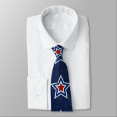 Rood, wit, blauw Ster Juli 4 Glitter Stropdas (Gebonden)