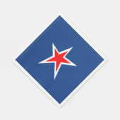 Rood Wit Blauw Ster Papier Servetten (Hoek)