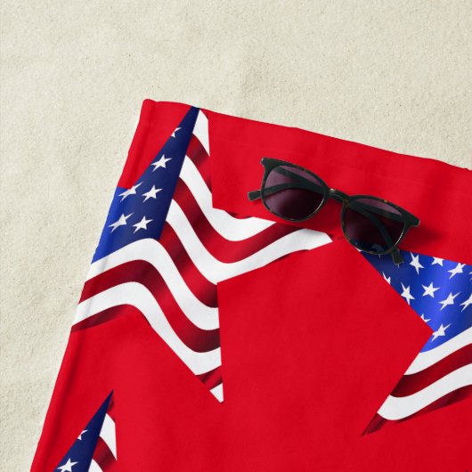 Rood Wit Blauw Ster Strandlaken (In situ)