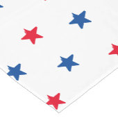 Rood wit blauw sterren Amerikaans patriottisch pat Korte Tafelloper (Hoek)