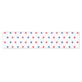 Rood wit blauw sterren Amerikaans patriottisch pat Korte Tafelloper (Horizontaal)