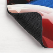 Rood wit blauw sterren en Fireworks-muispad Muismat (Hoek)