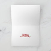 Rood Wit Blauw Sterren Goud 4 juli Kaart (Binnen)