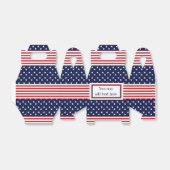 Rood Wit Blauw Sterren & Strepen Party Favor Boxes Bedankdoosjes (Uitgevouwen)