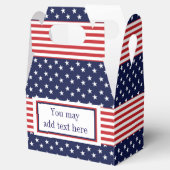 Rood Wit Blauw Sterren & Strepen Party Favor Boxes Bedankdoosjes (Geopend)