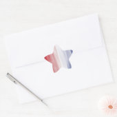 Rood Wit Blauw Streep Ster Sticker (Envelop)