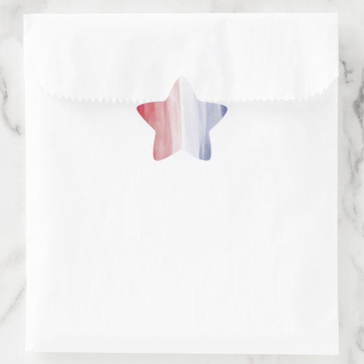 Rood Wit Blauw Streep Ster Sticker (Tas)