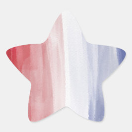 Rood Wit Blauw Streep Ster Sticker