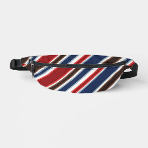Rood Wit Blauw Streep Tweezijdig Print Fanny-Pack Heuptasje