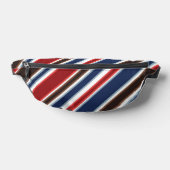 Rood Wit Blauw Streep Tweezijdig Print Fanny-Pack Heuptasje (Liggend)