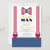 Rood Wit & Blauw Strepen 4th van Juli Baby shower Kaart (Voorkant)