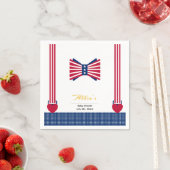 Rood Wit & Blauw Strepen 4th van Juli Baby shower Servet (Insitu)