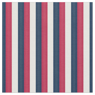 Rood Wit & Blauw Stripes (kleinschalig) Stof
