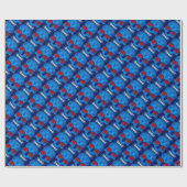 Rood wit blauw Suikerpoeder Verpakkingspapier Cadeaupapier (Vlak)